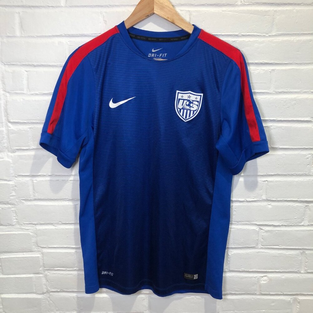 Nike 2015 Pre-Match Soccer Football Jersey Blue Men’s Dri-Fit Men's Medium
